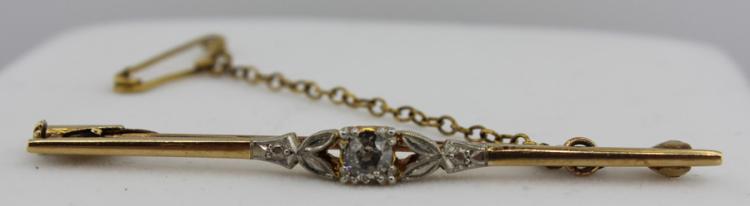 Antique 15ct Gold Pin with ... image