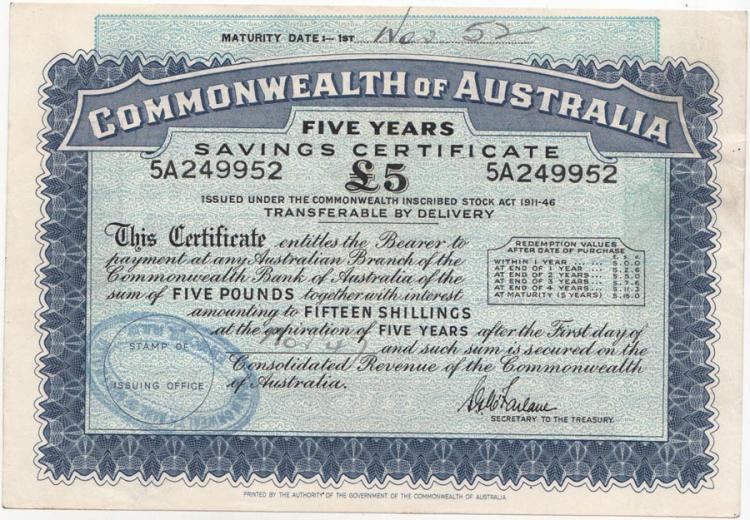 Commonwealth of Australia £... image