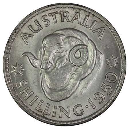 Australia 1950 Shilling, Ch... image