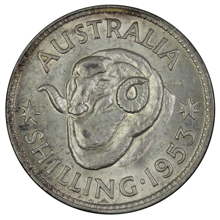 Australia 1953 Shilling, Ch... image