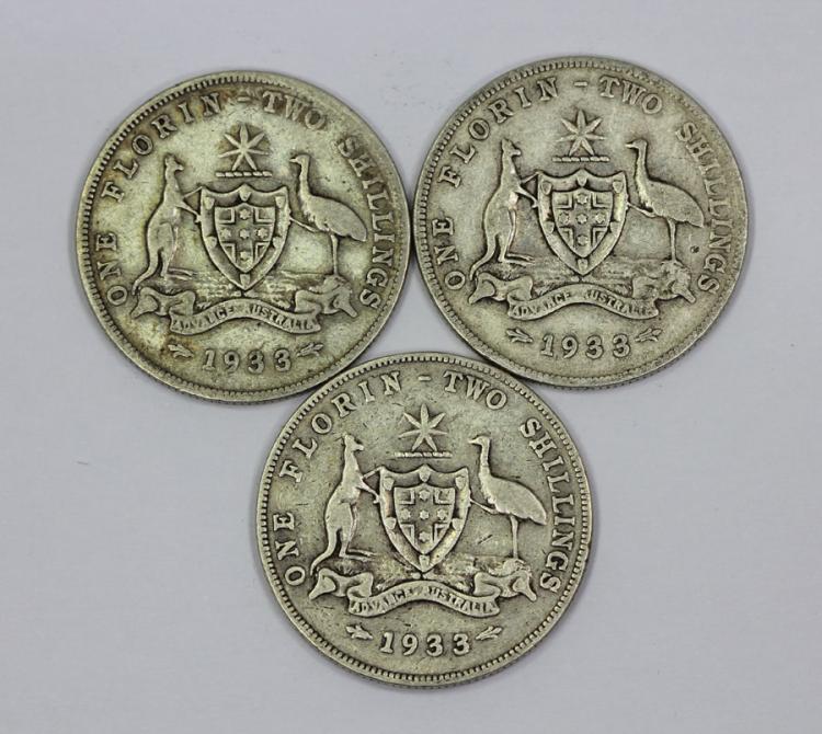 Australia 1933 Florins, VG-... image