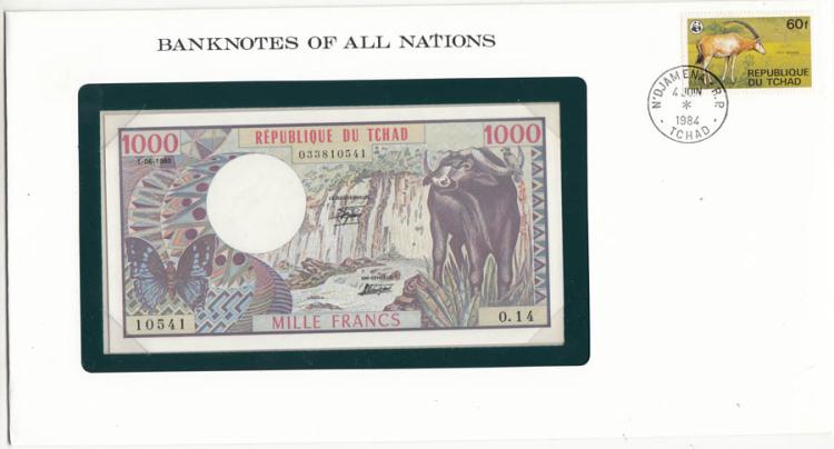 Chad 1984 1000 Francs, Unci... image