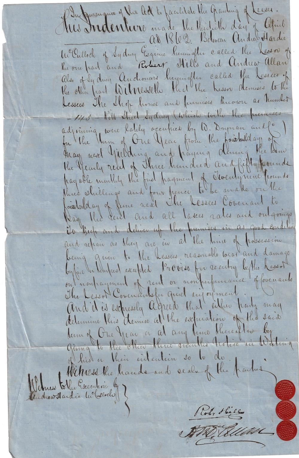 Australia. An indenture (bo... image