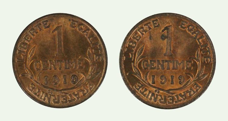 France 1919 One Centime (2 ... image