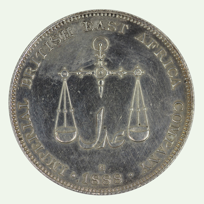 Mombassa 1888 Proof Rupee image