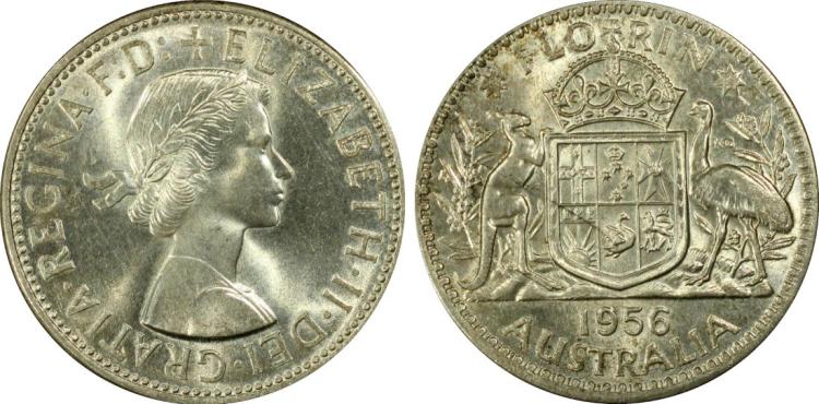 Australia 1956 Florin, PCGS... image