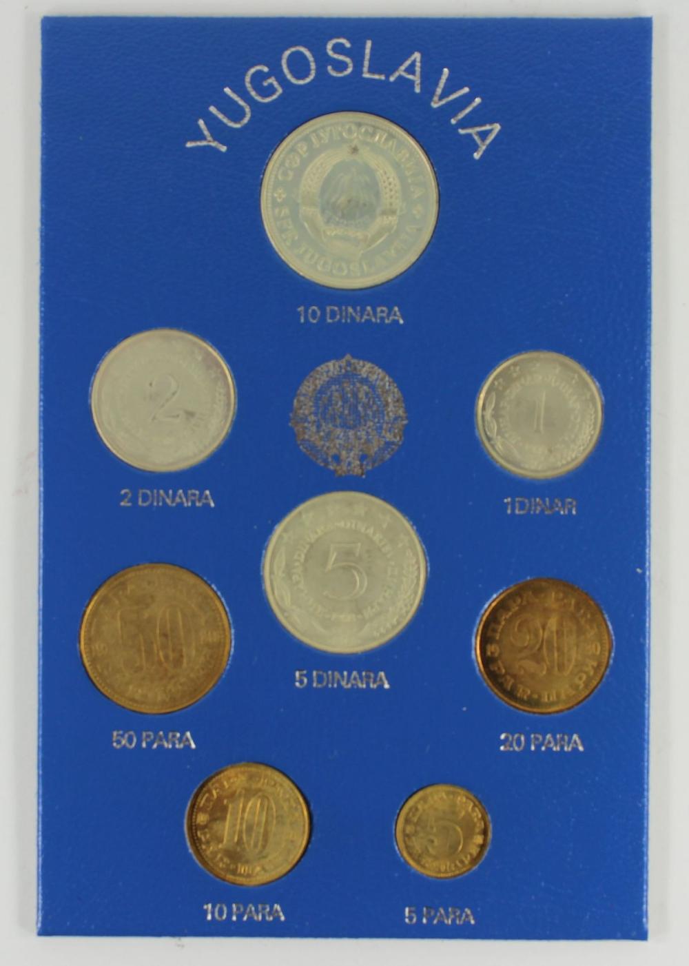 Yugoslavia 1980 Souvenir Coin Set, Uncirculated (8 coins)