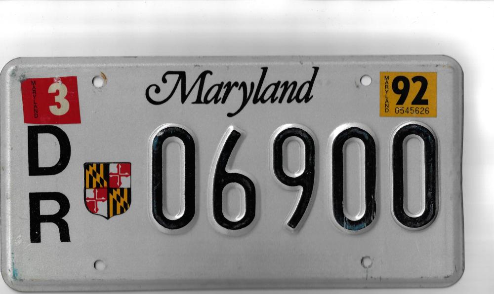 U.S.A. Maryland Car Number ... image