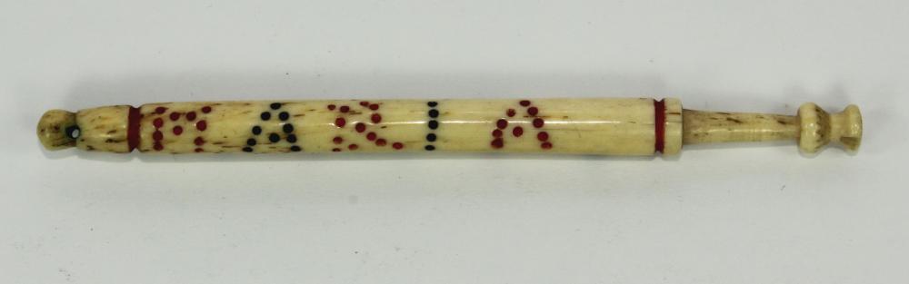 Antique Carved Bone Sewing ... image