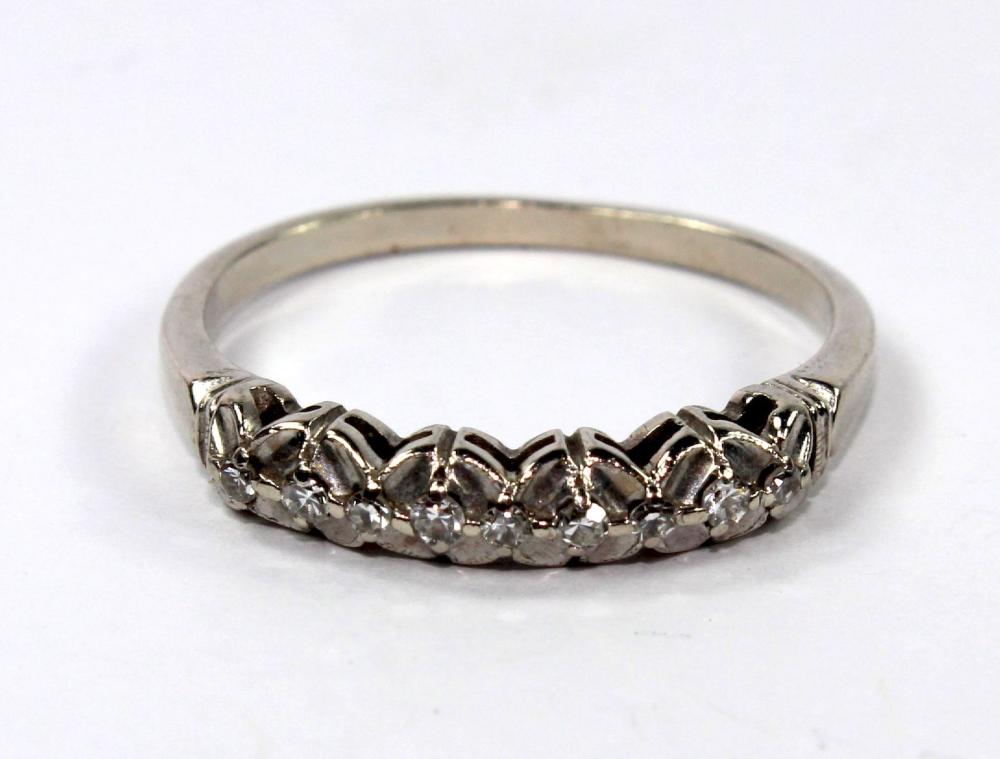 Diamond Bridge Ring in 9ct White Gold
