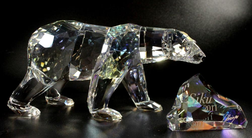 Swarovski Silver Crystal 'Siku' Polar Bear Figurine