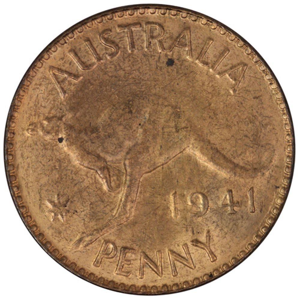 Australia 1941 (M) Penny, Full Mint Red Uncirculated