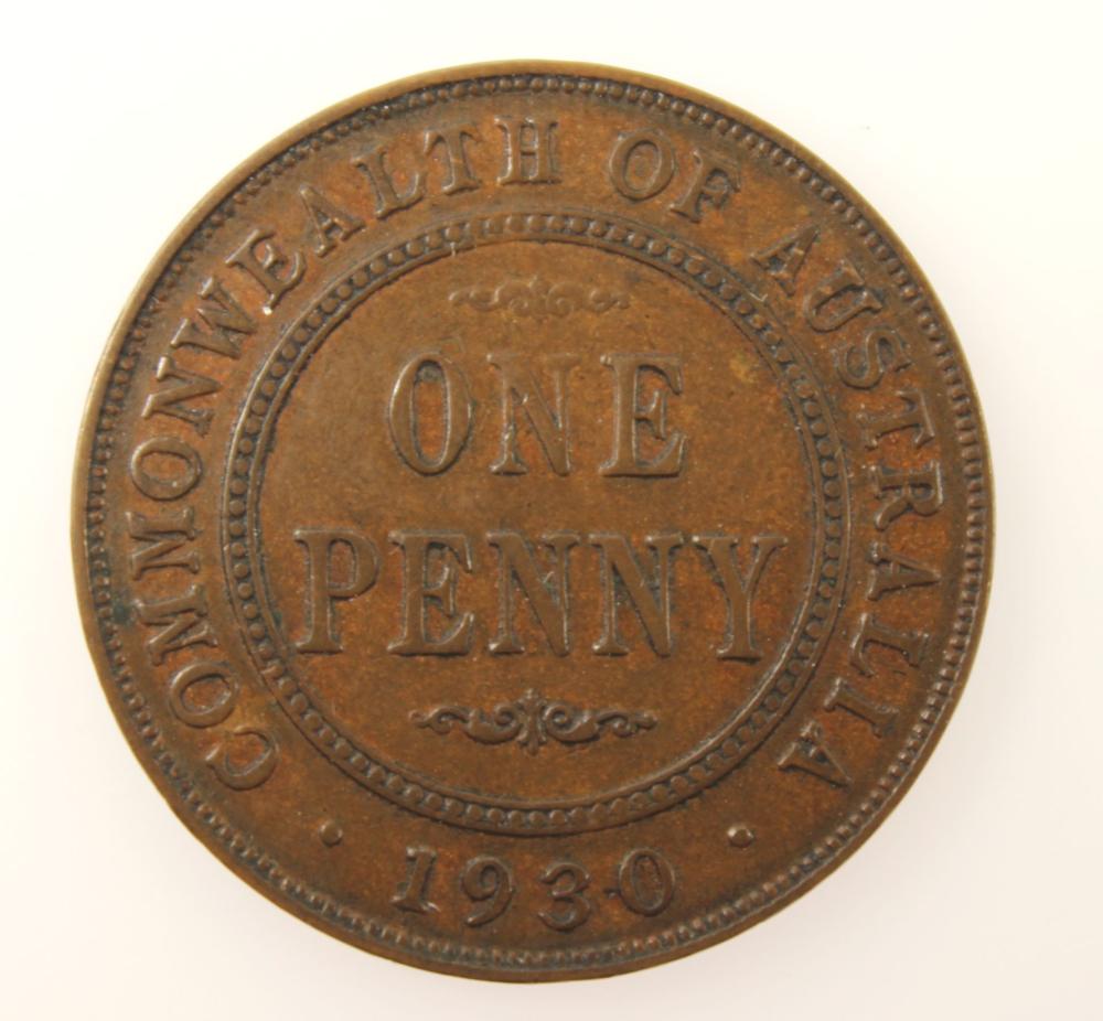 Australia 1930 Penny, good Fine