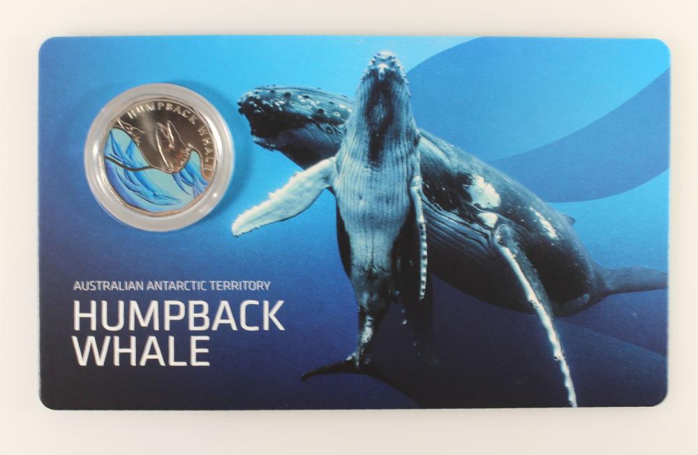 Australia 2023 'Humpback Whale' Coloured Cu-Ni 50c, Uncirculated