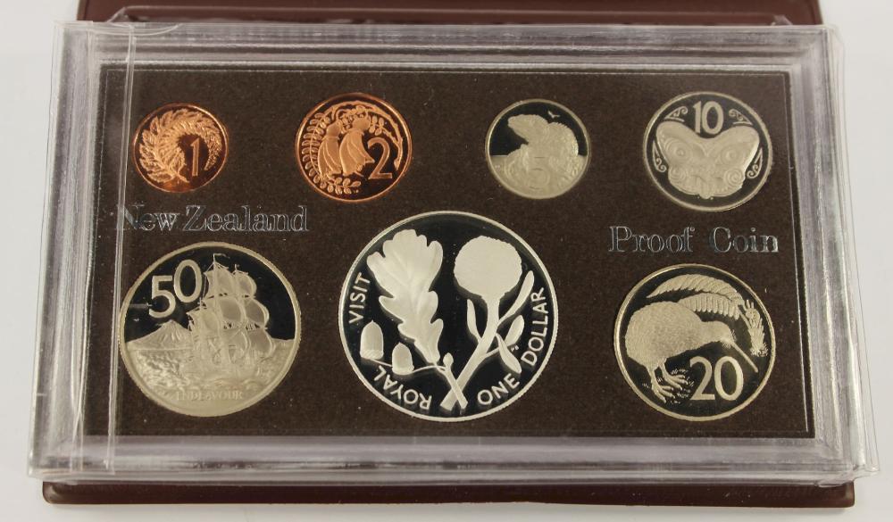 New Zealand 1981 Proof Set, FDC (7 Coins)