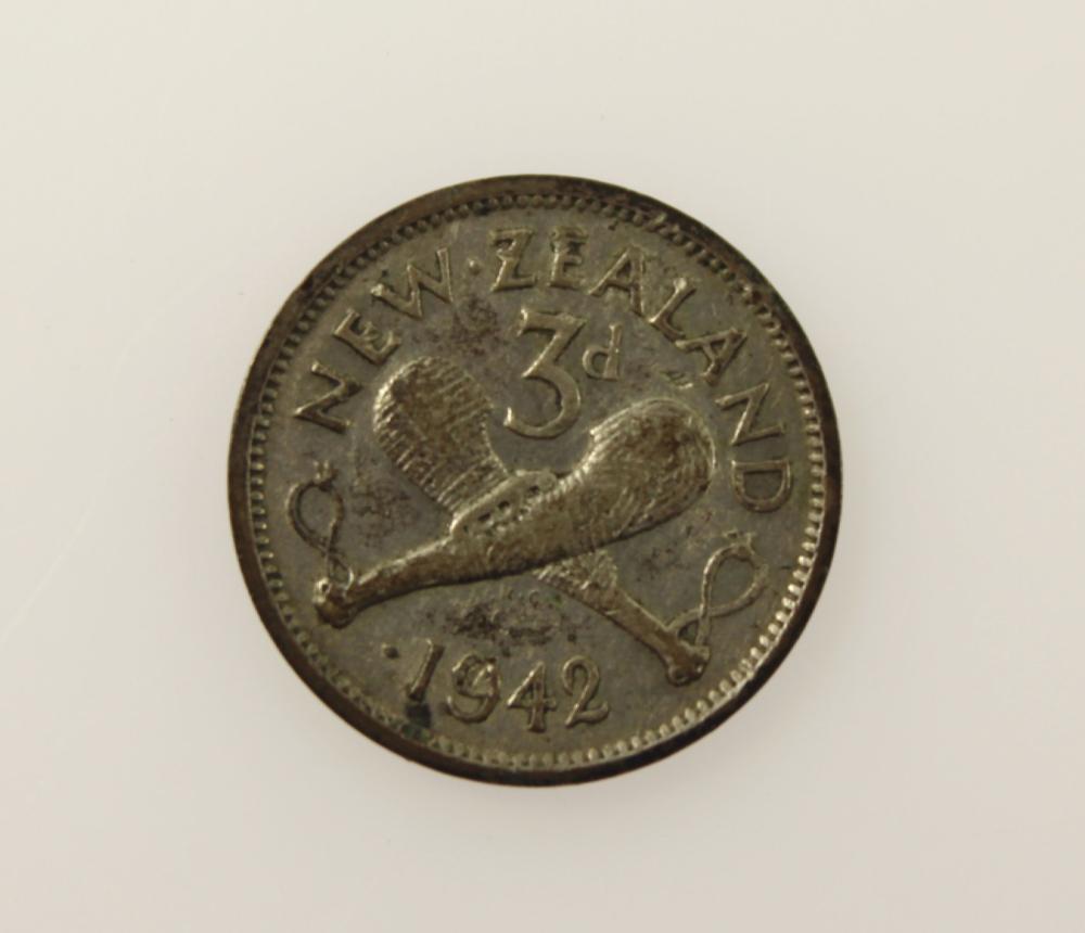 New Zealand 1942 'One Dot Variety' 3d, Very Fine