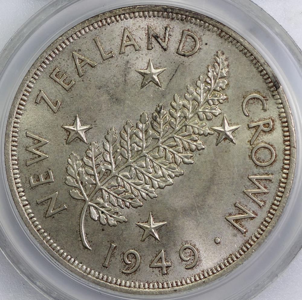 New Zealand 1949 'Royal Visit' Crown, PCGS MS63