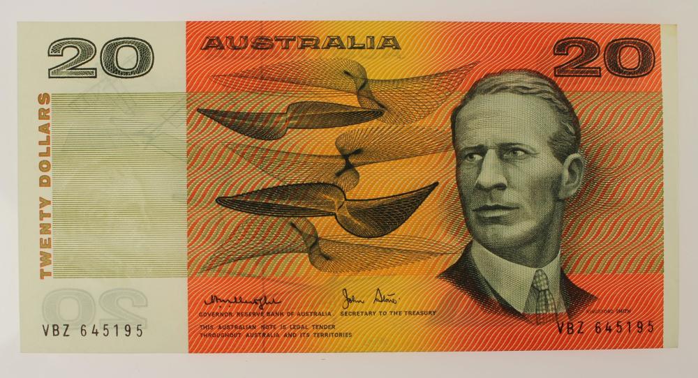 Australia 'Knight - Stone' Gothic $20 (1979), Uncirculated OPQ