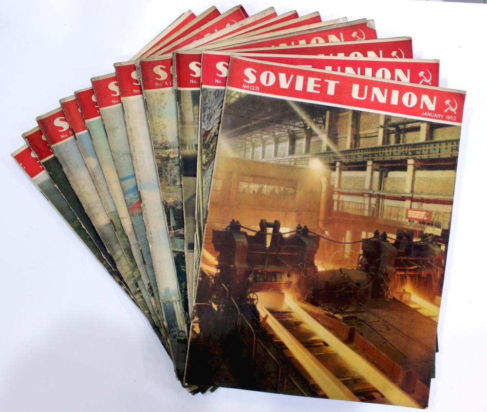 1952 Soviet Union Illustrated Monthly Magazines, Complete Year (12 items)