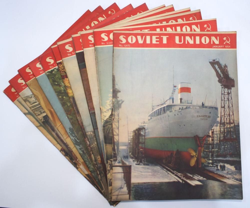 1954 Soviet Union Illustrated Monthly Magazines (11 items)