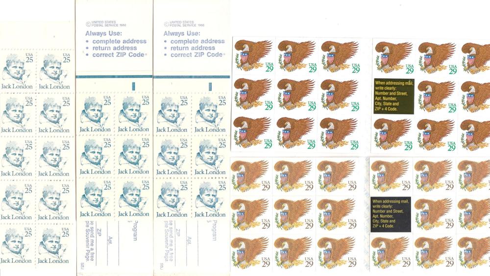 USA Stamp Booklets c.1990's (5 Different)