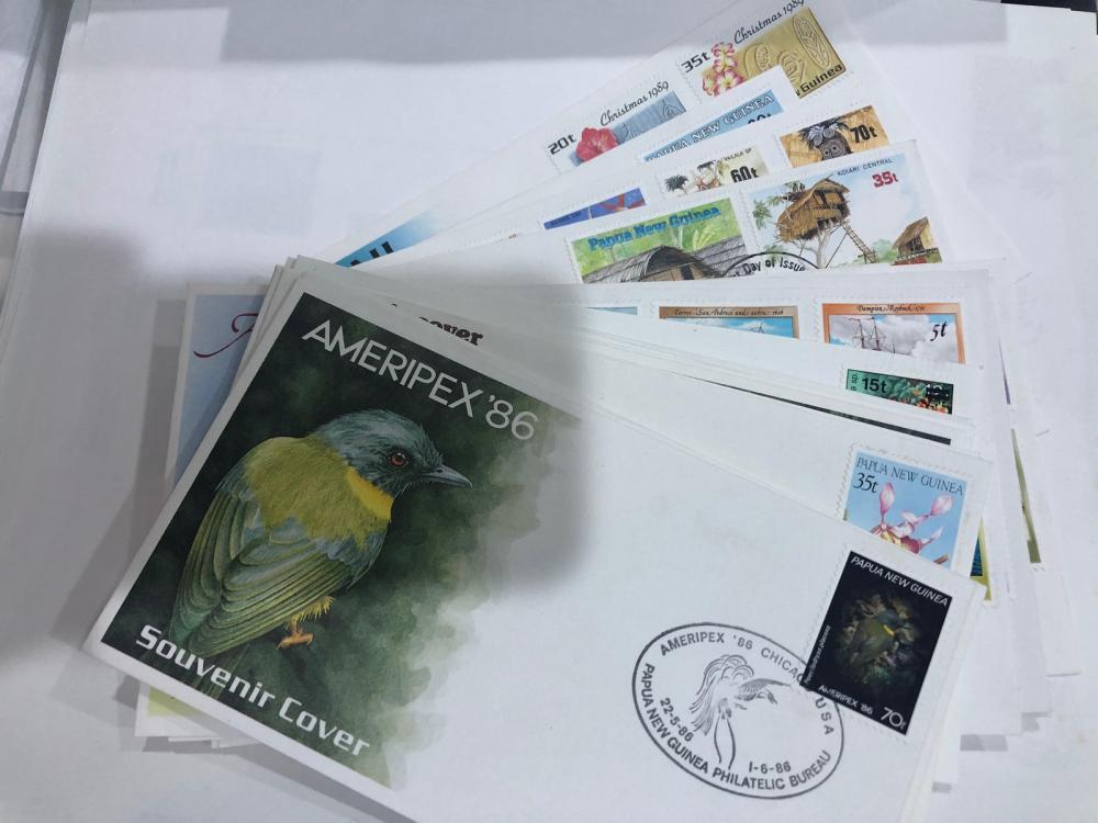 Papua New Guinea First Day Covers 1986-1989, Mint as issued (38 different)