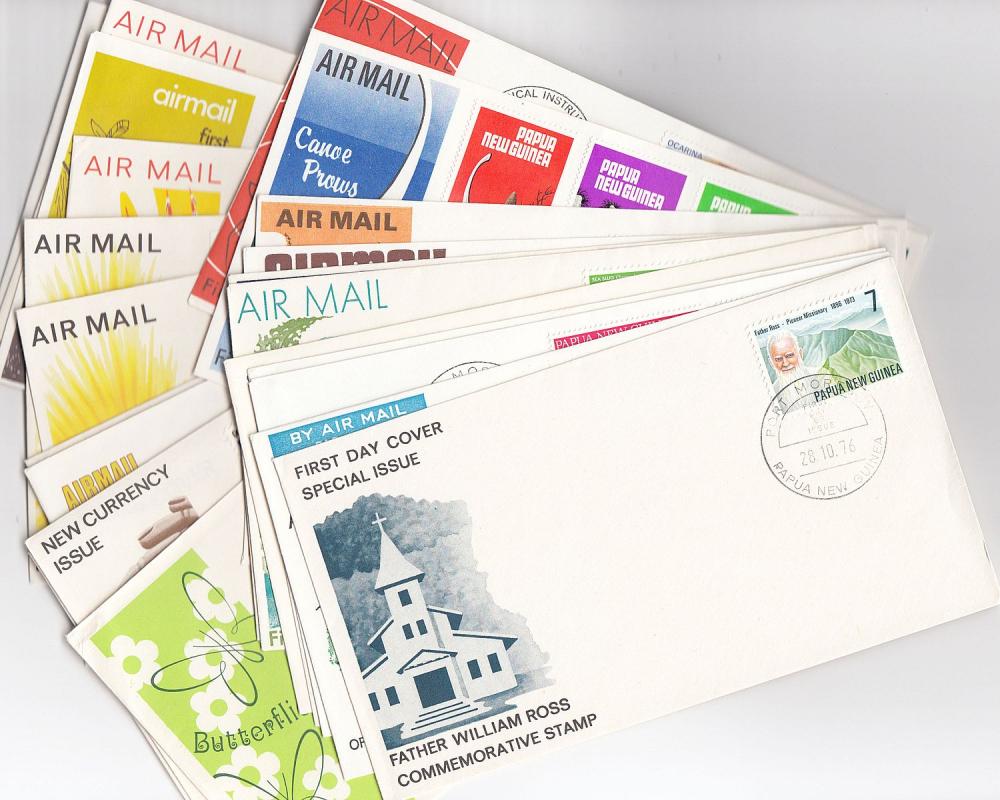 Papua New Guinea First Day Covers 1975 - 1979, Mint as issued (23 different)