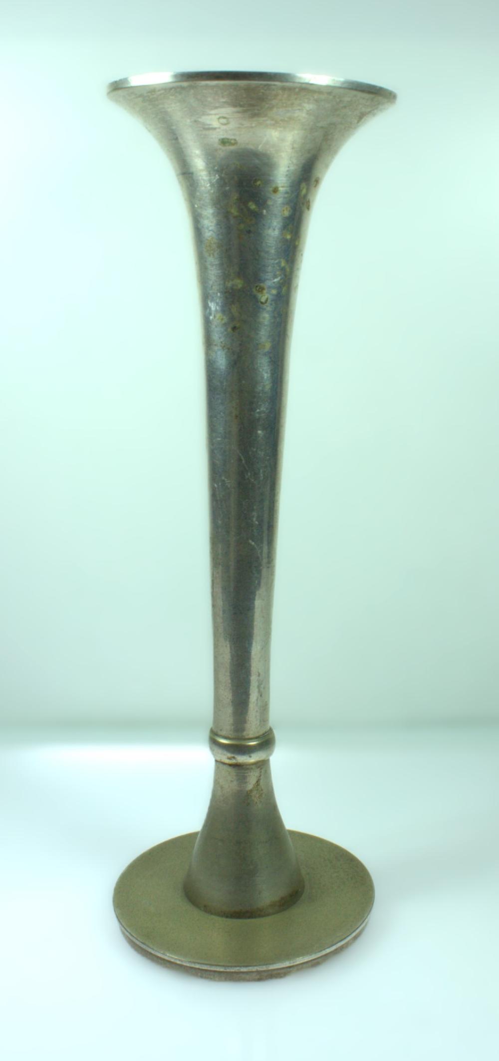 Vintage Silver-plated Trumpet Vase