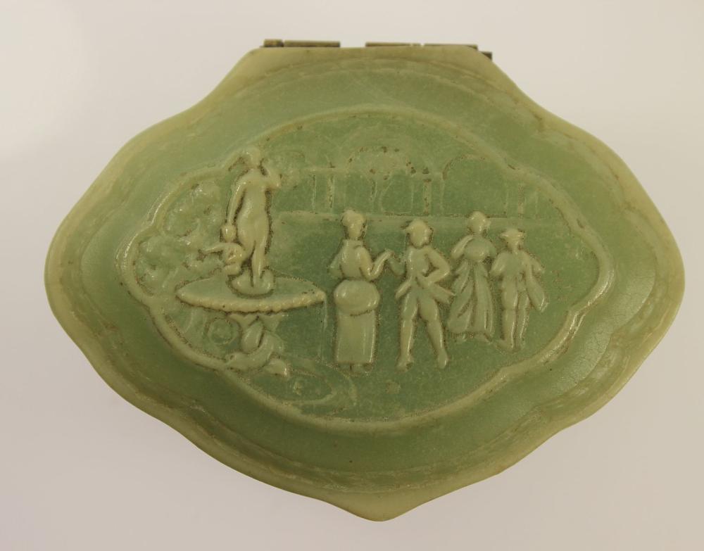 Vintage Marle Stone Trinket Box with Hinged Lid