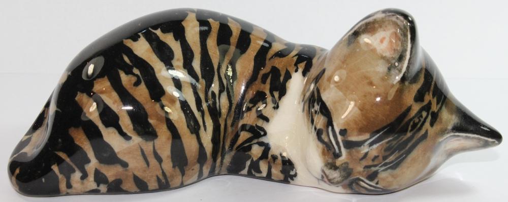 Porcelain Sleeping Tabby Ca... image