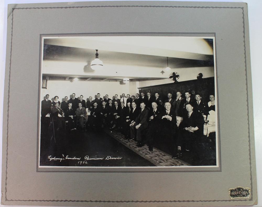 WWI Australia Contemporary Photograph of the Sydney Emden Reunion Dinner, 1936