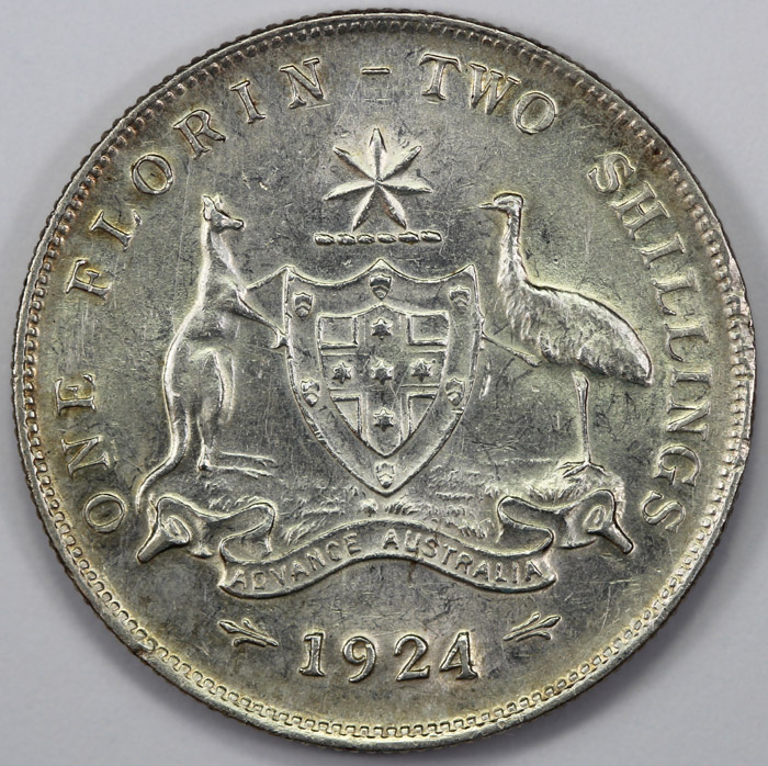 Australia 1924 Florin, abou... image