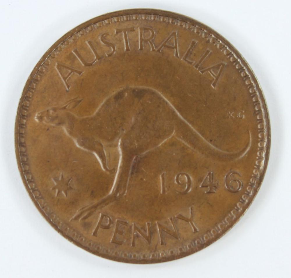 Australia 1946 Penny, Brown... image