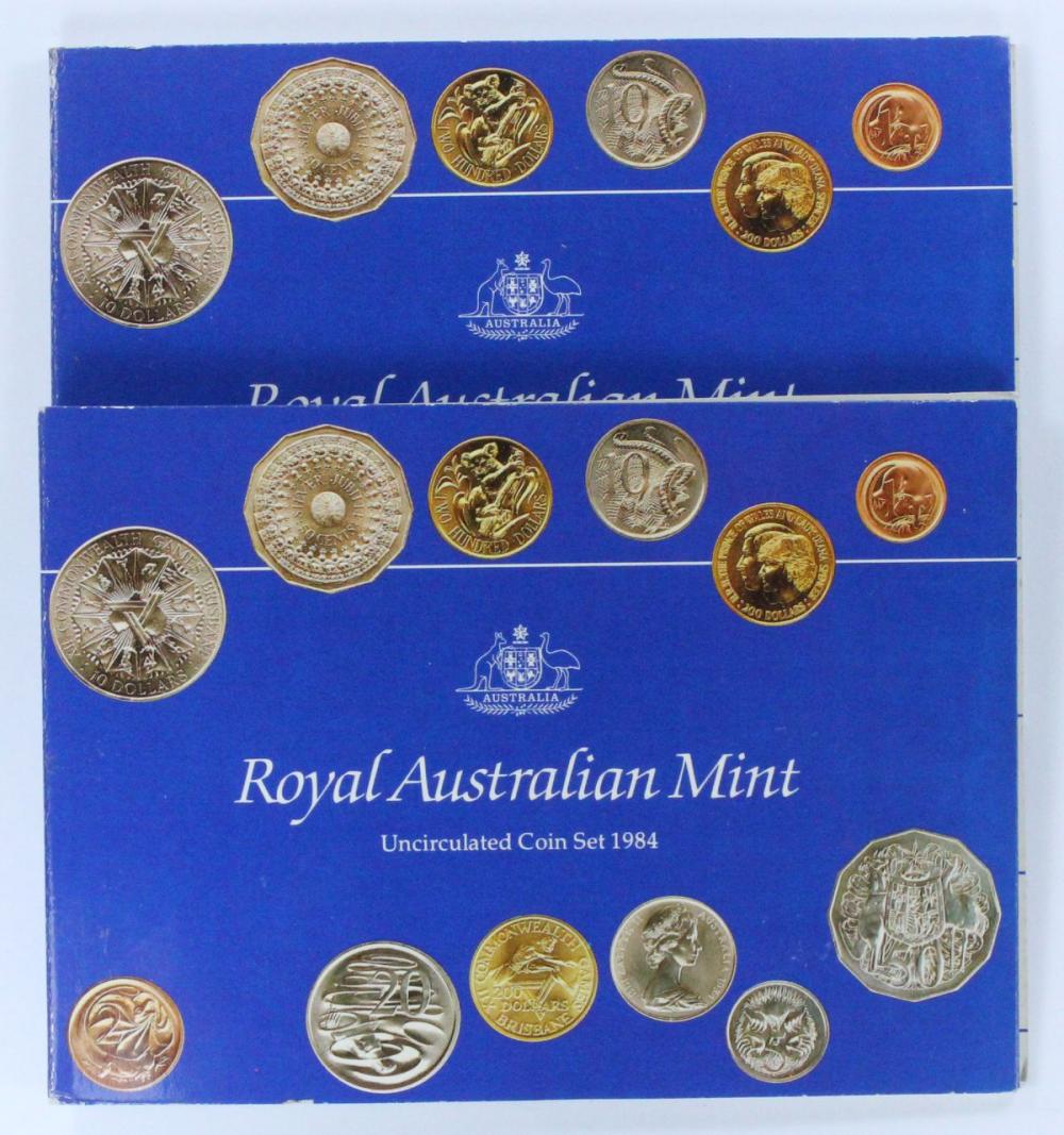 Australia 1984 Mint Sets, Uncirculated (2 sets of 6 coins)