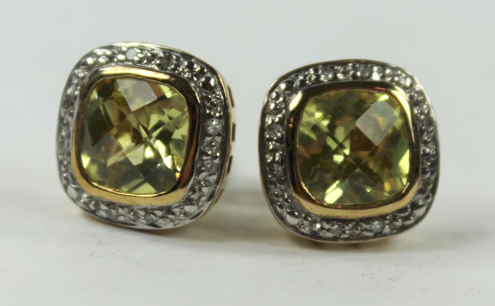 Peridot Stud Earrings with ... image