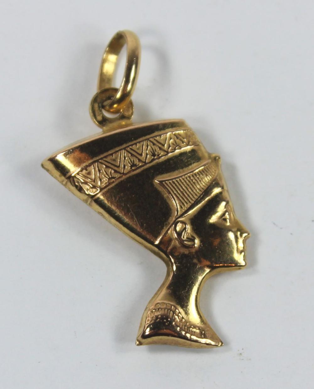Nefertiti Charm in 9ct Yell... image