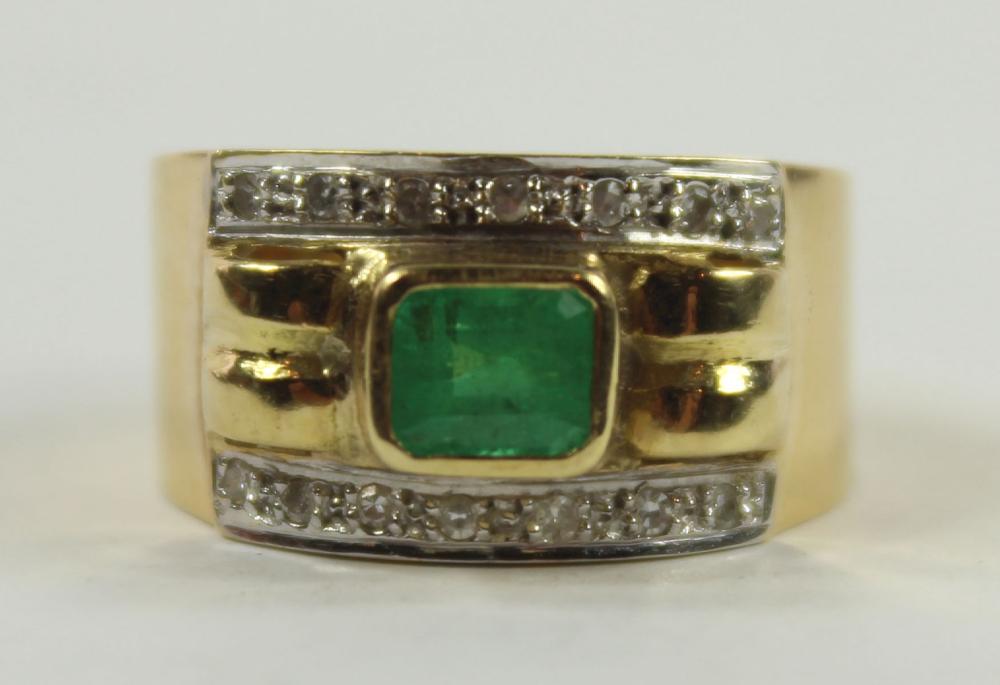 Emerald & Diamond Ring in 1... image