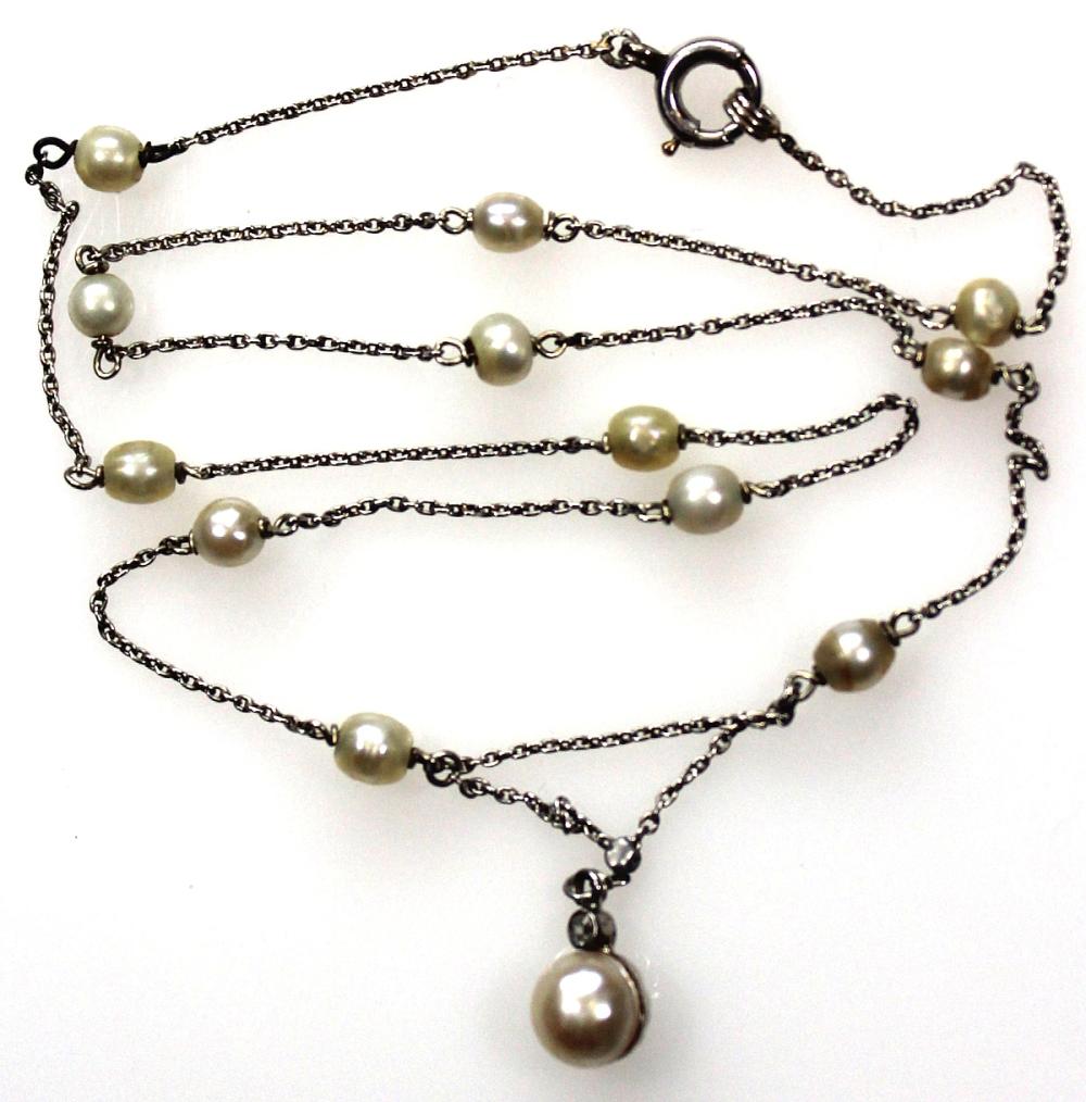 Antique Natural Pearl Neckl... image