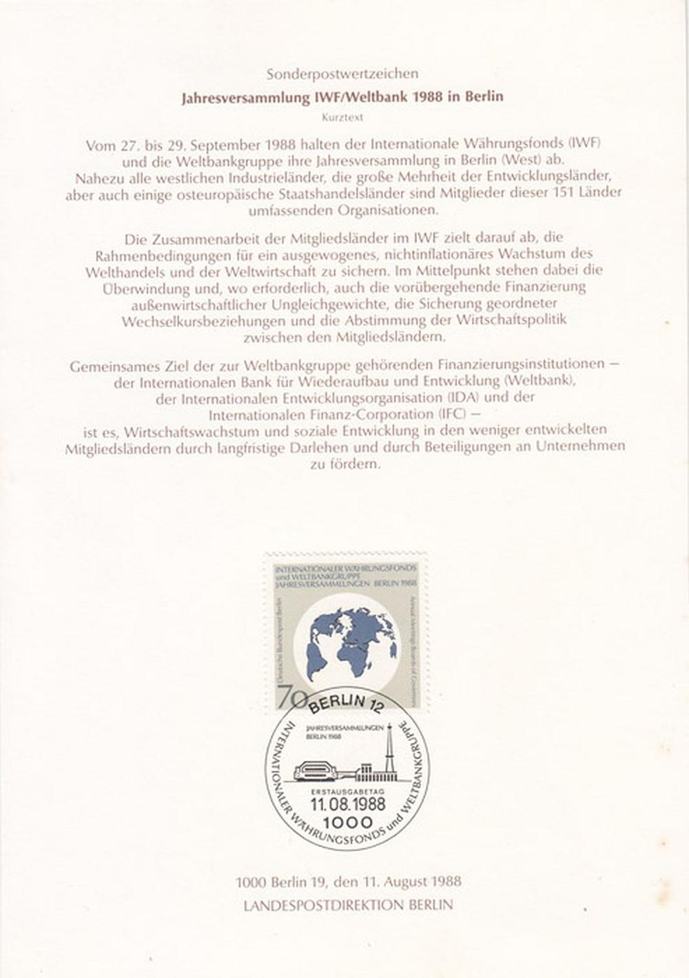 Germany 'Special Stamp 1988... image