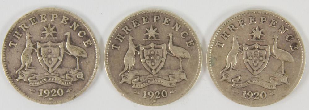 Australia 1920 (M) Threepen... image