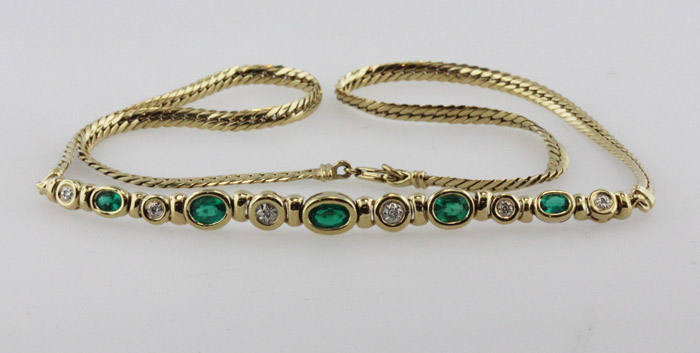 Emerald & Diamond Necklace ... image
