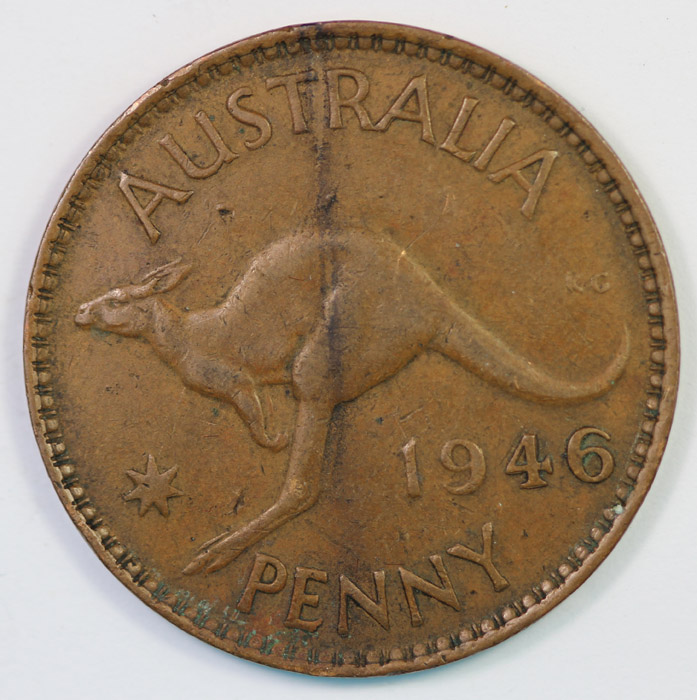 Australia 1946 Penny, Fine image