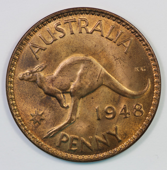 Australia 1948 Penny, near ... image