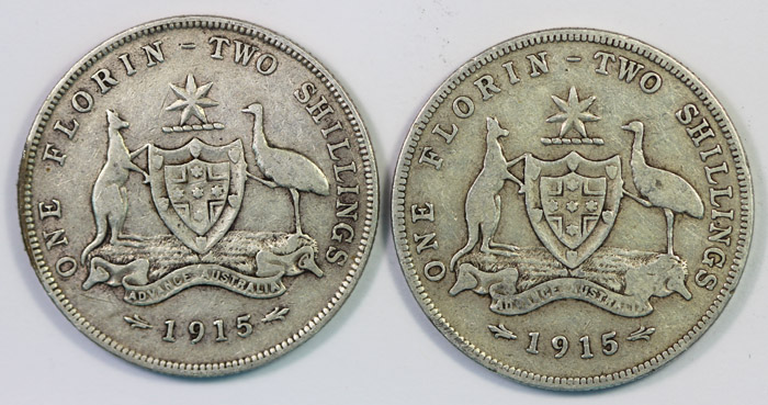 Australia 1915 Florin, VG/F... image