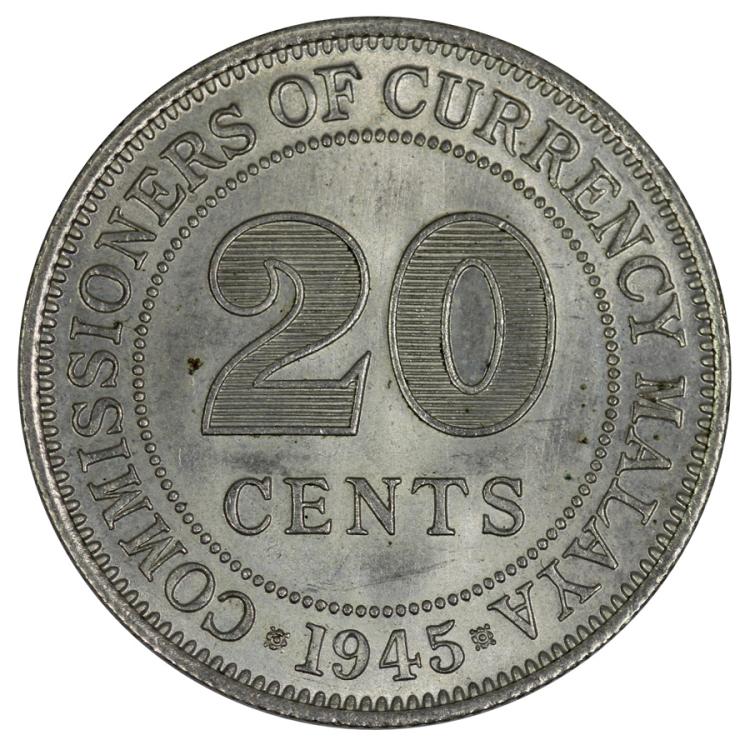 Malaya 1945 20 Cent, Choice... image