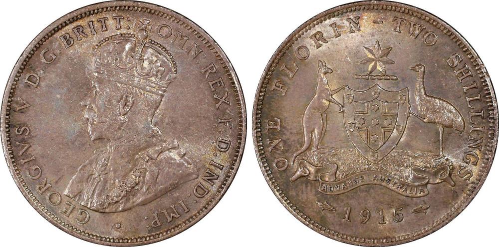 Australia 1915 Florin, PCGS... image