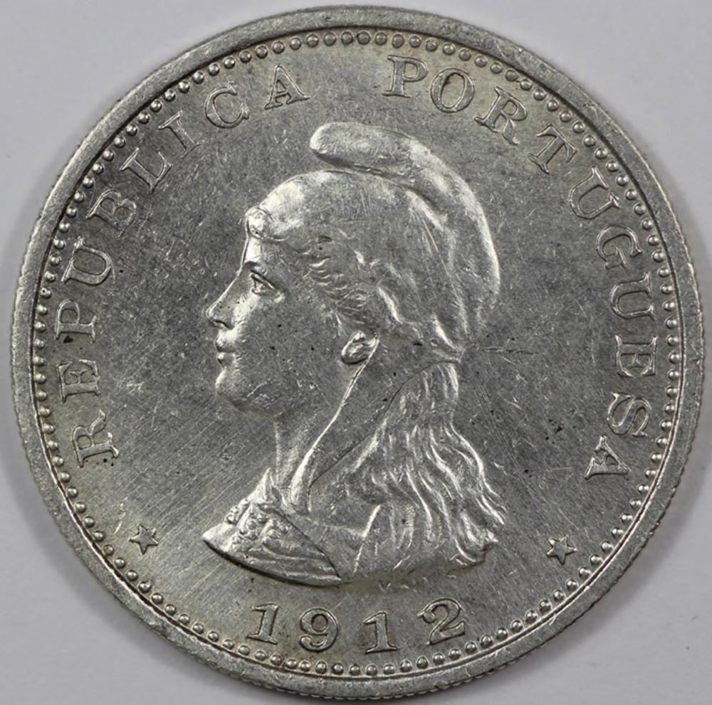 Portuguese India. 1912/1 'Overdate' Rupia, about Uncirculated but lightly cleaned