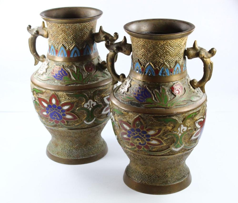 Japanese Champleve on Bronz... image