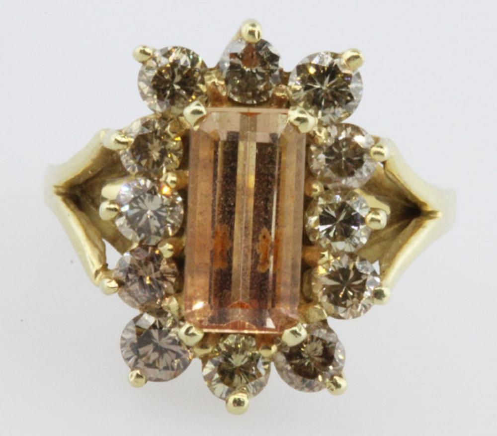 Modern 14ct Gold Ring with ... image