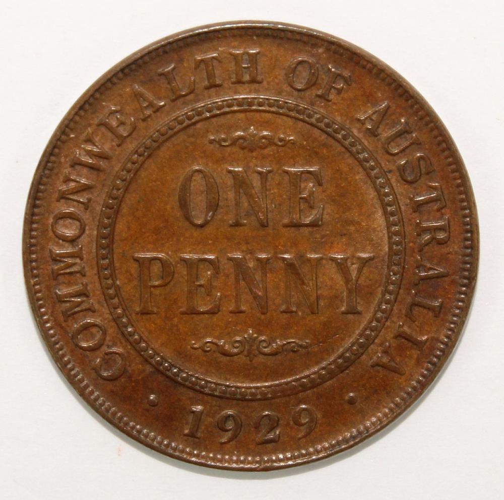 Australia 1929 'Indian Obverse' Penny, virtually Uncirculated